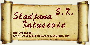 Slađana Kalušević vizit kartica
